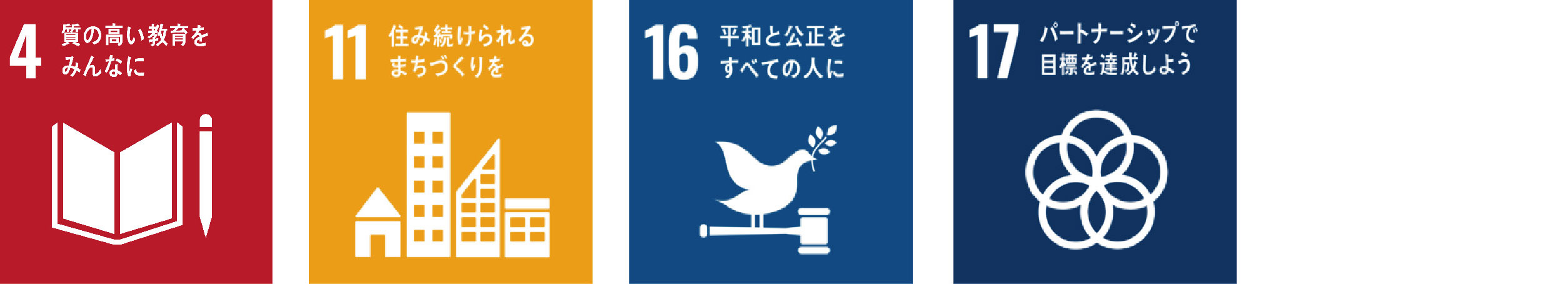 SDGs 17の目標のアイコン